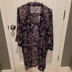 Sumi Otome Floral Sheer Kimono
